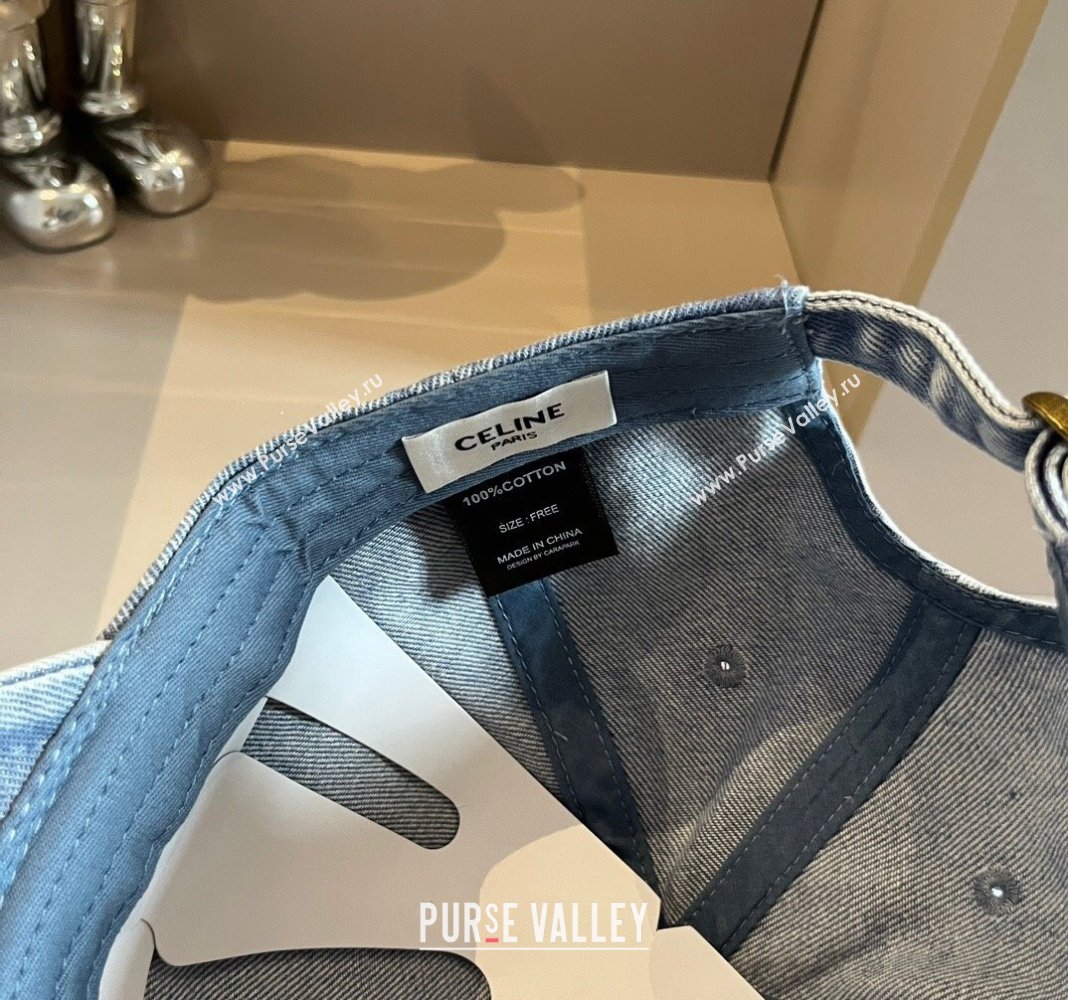 Celine Denim Baseball hat Blue 2024 051302 (XMN-240514106)