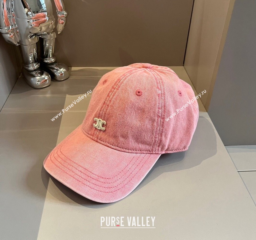 Celine Denim Baseball hat Pink 2024 051302 (XMN-240514107)