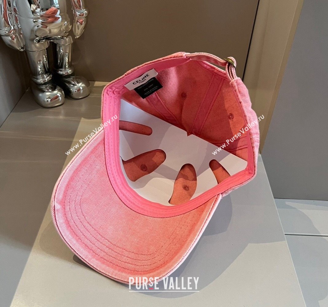 Celine Denim Baseball hat Pink 2024 051302 (XMN-240514107)