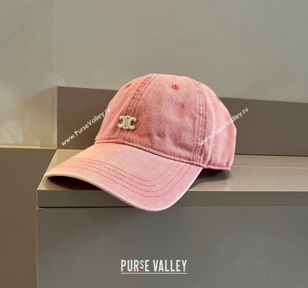 Celine Denim Baseball hat Pink 2024 051302 (XMN-240514107)