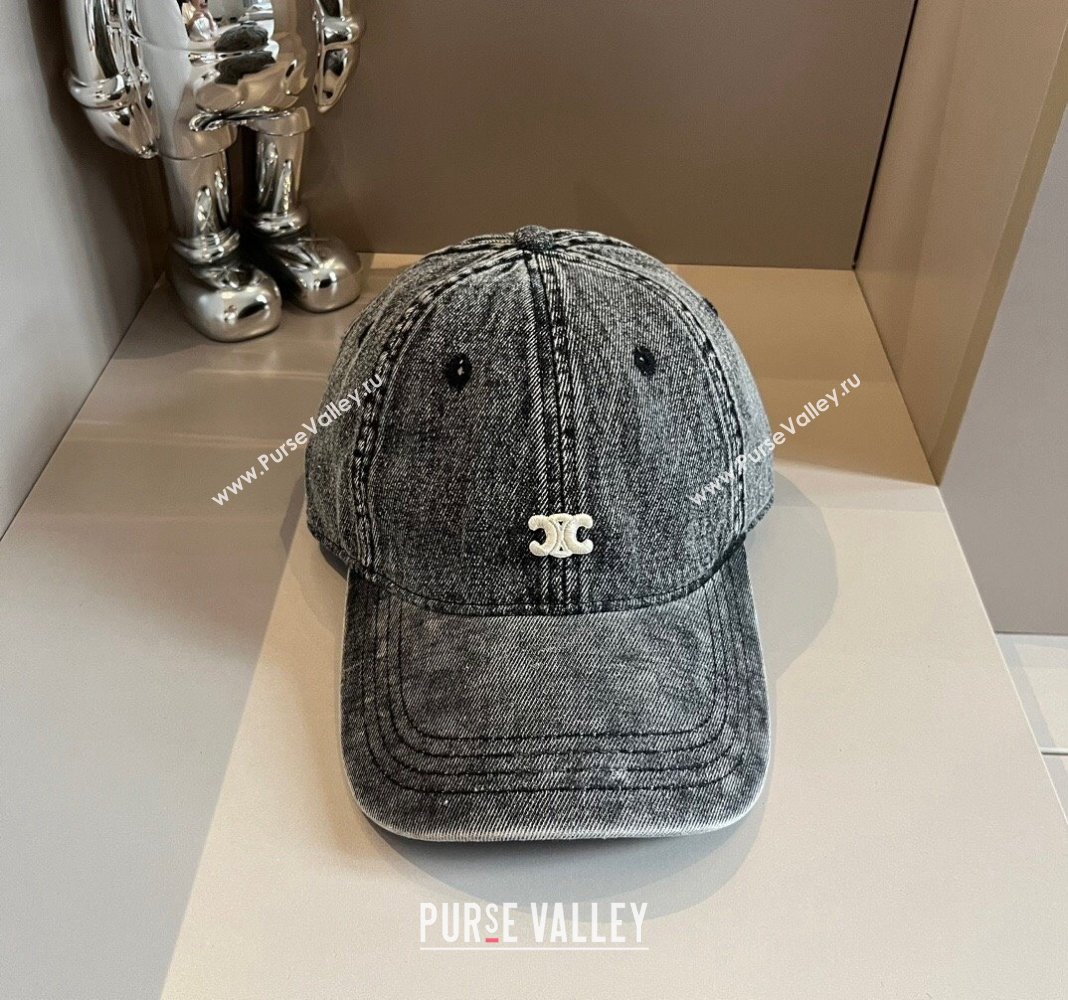 Celine Denim Baseball hat Black 2024 051302 (XMN-240514108)
