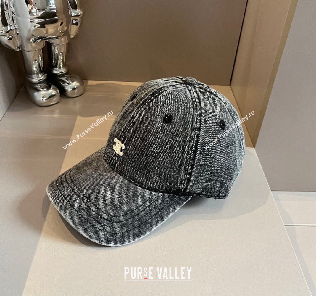 Celine Denim Baseball hat Black 2024 051302 (XMN-240514108)