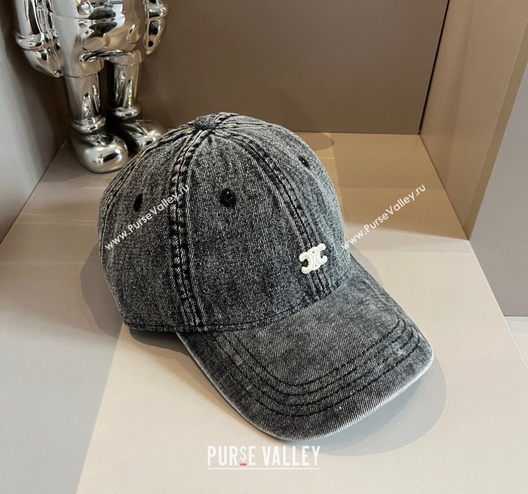 Celine Denim Baseball hat Black 2024 051302 (XMN-240514108)