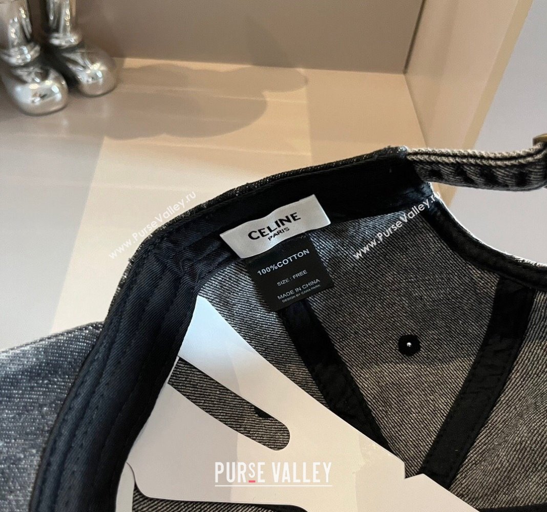 Celine Denim Baseball hat Black 2024 051302 (XMN-240514108)