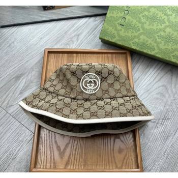 Gucci GG Canvas Bucket Hat with Interlocking G Beige 2024 0514 (MAO-240514042)