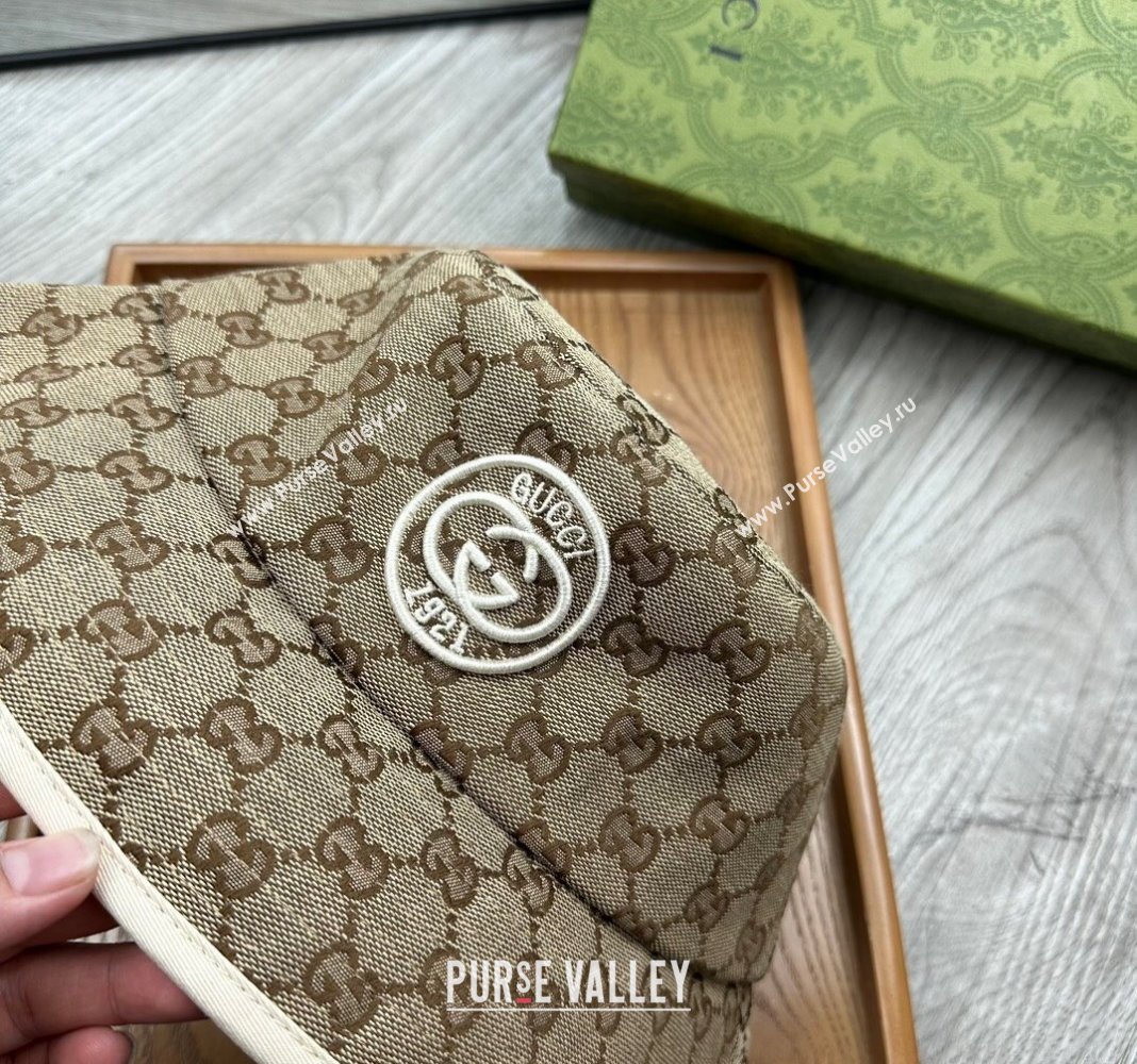 Gucci GG Canvas Bucket Hat with Interlocking G Beige 2024 0514 (MAO-240514042)