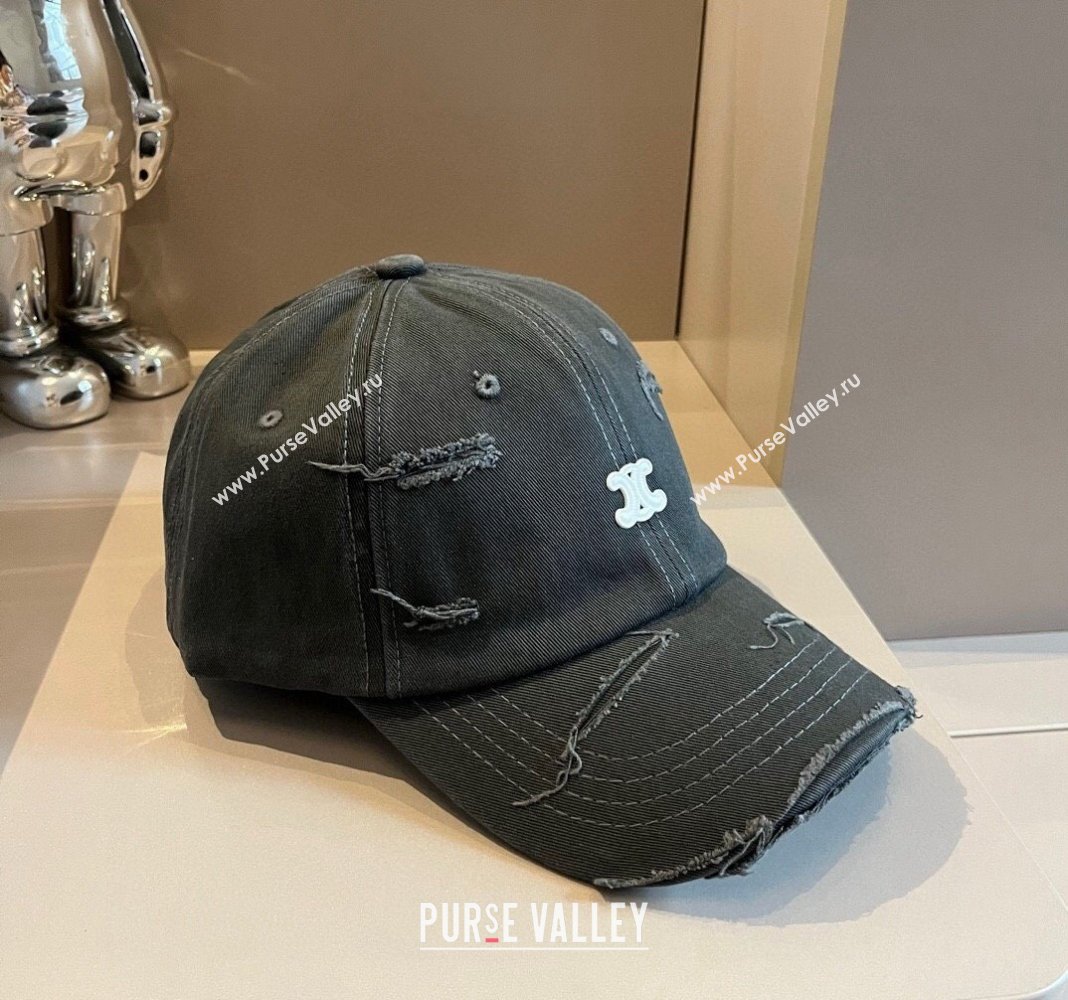 Celine Canvas Baseball hat Grey 2024 0514 (XMN-240514117)