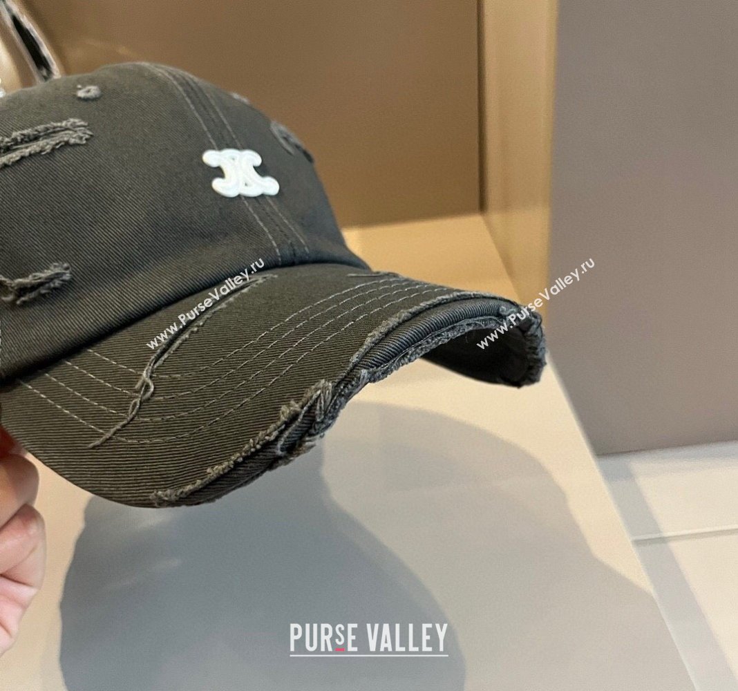 Celine Canvas Baseball hat Grey 2024 0514 (XMN-240514117)