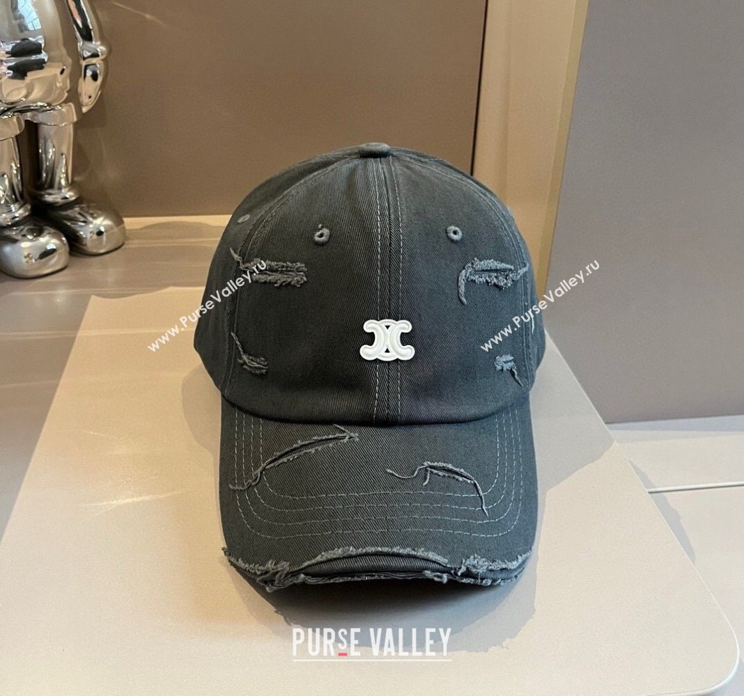 Celine Canvas Baseball hat Grey 2024 0514 (XMN-240514117)