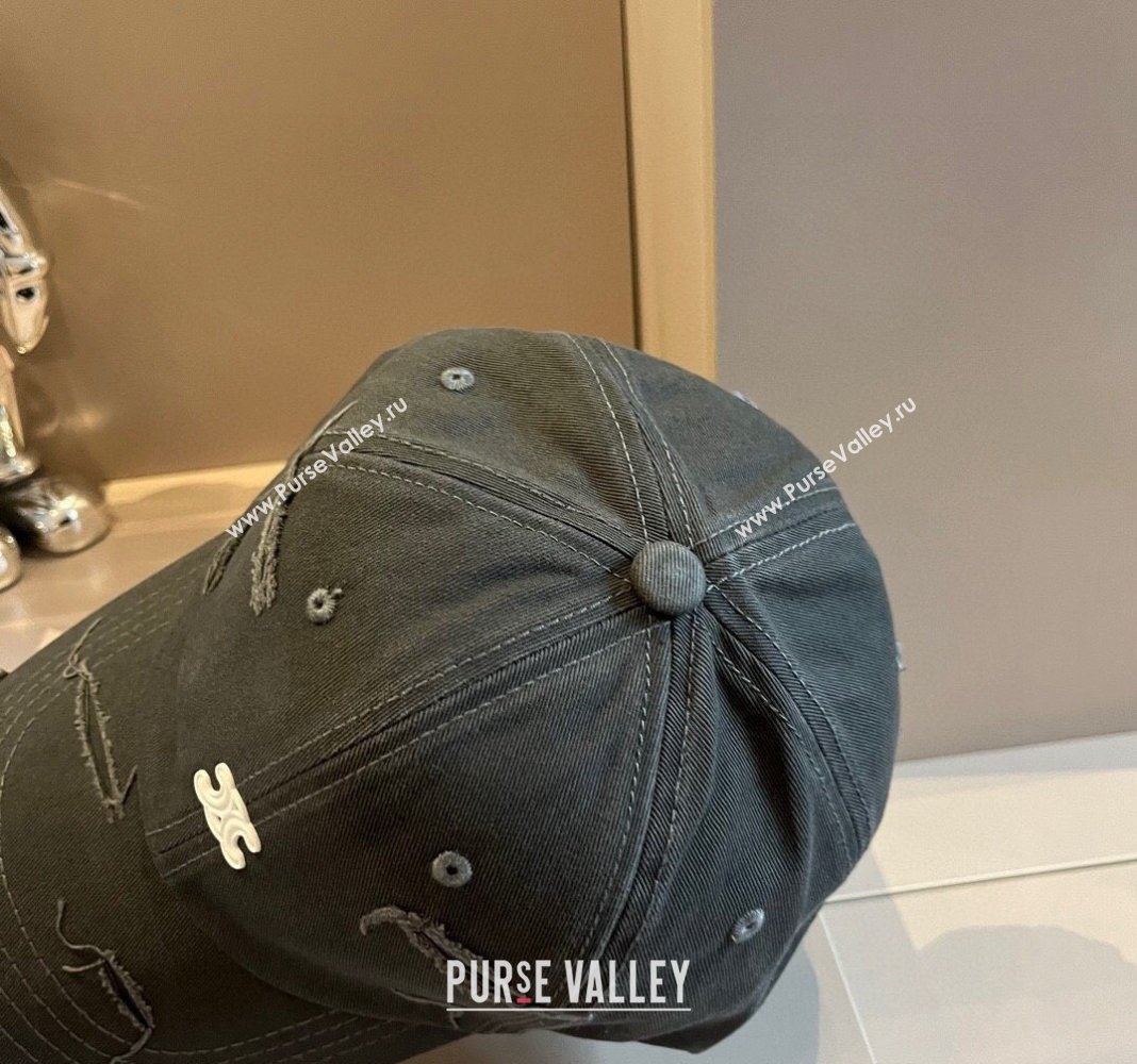 Celine Canvas Baseball hat Grey 2024 0514 (XMN-240514117)