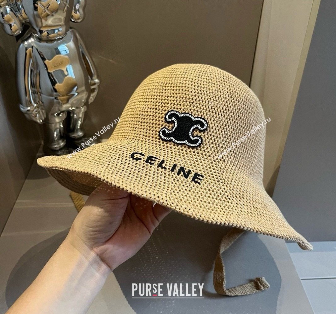 Celine Knit Bucket hat Khaki 2024 061902 (XMN-240619029)