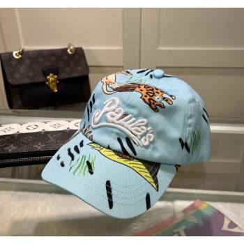 Loewe Printed Baseball Hat Light Blue 2024 0619 (MAO-240619060)