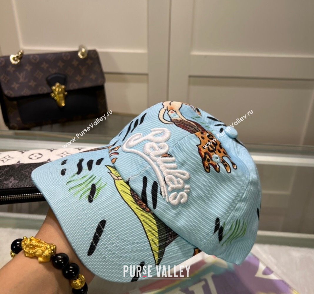 Loewe Printed Baseball Hat Light Blue 2024 0619 (MAO-240619060)