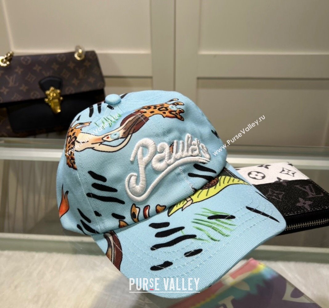 Loewe Printed Baseball Hat Light Blue 2024 0619 (MAO-240619060)