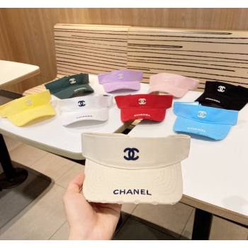 Chanel Canvas Visor Hat White 2024 0619 (A-240619072)