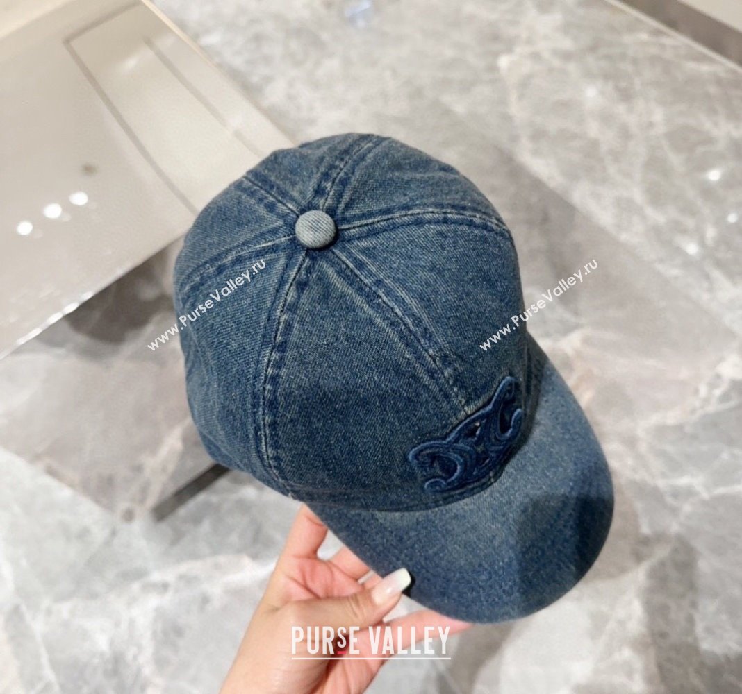 Celine Denim Baseball Hat Blue 2024 071001 (MAO-240710126)