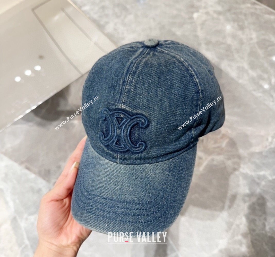 Celine Denim Baseball Hat Blue 2024 071001 (MAO-240710126)