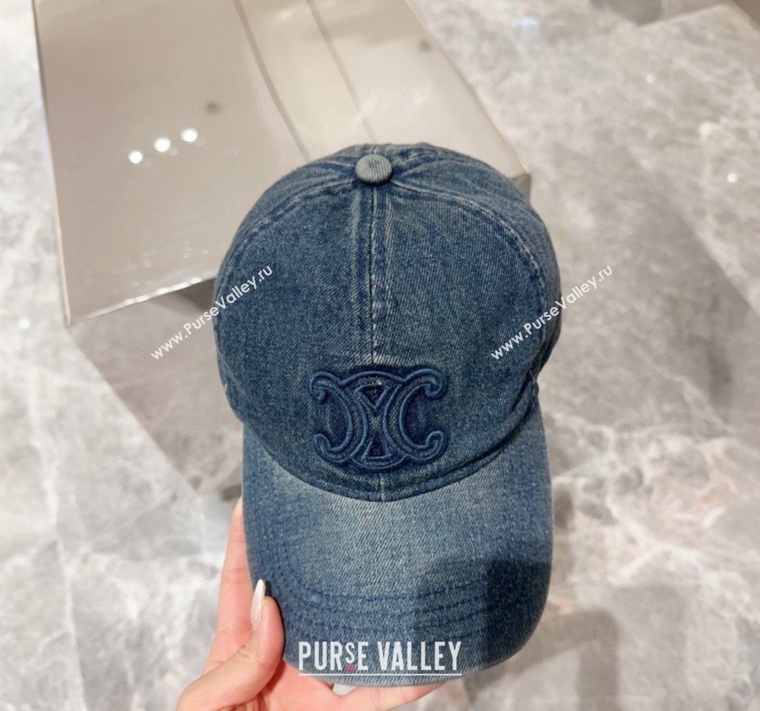 Celine Denim Baseball Hat Blue 2024 071001 (MAO-240710126)