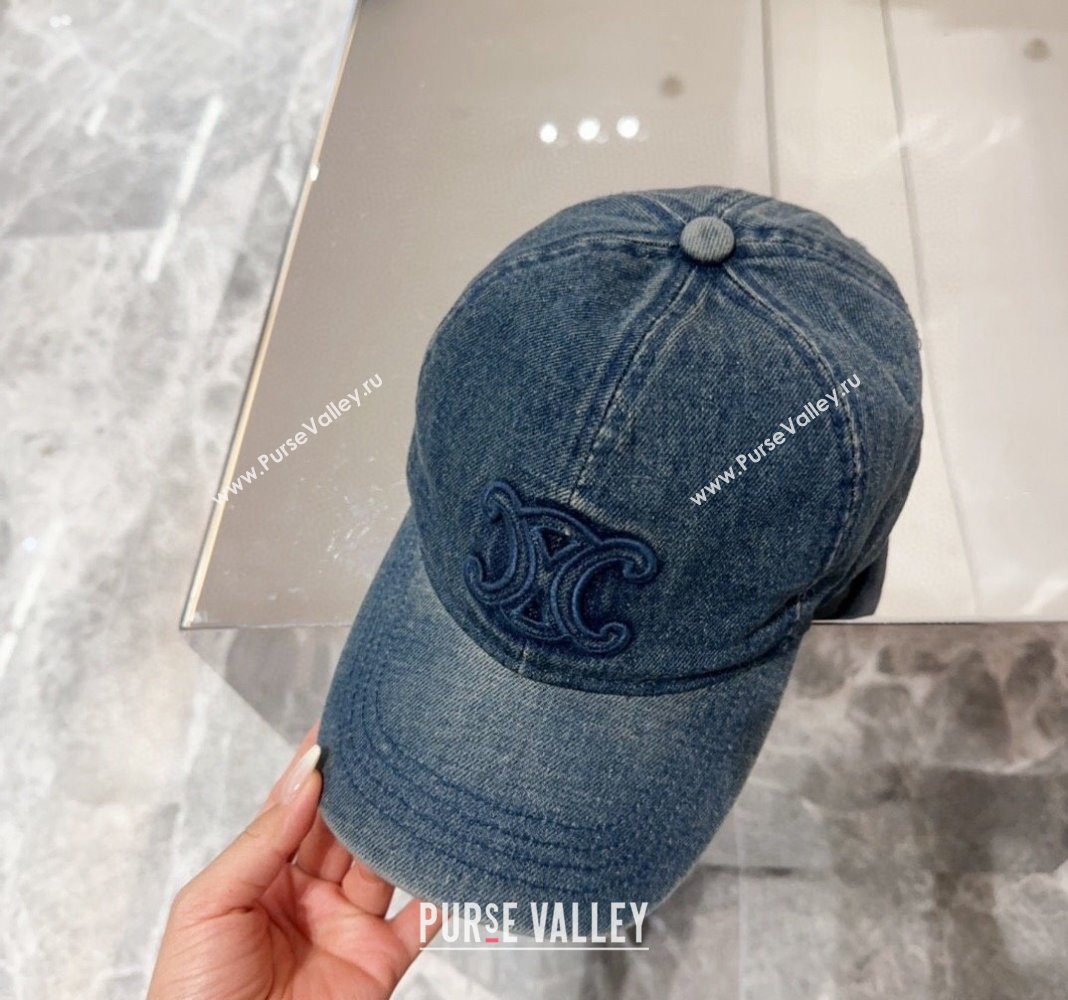 Celine Denim Baseball Hat Blue 2024 071001 (MAO-240710126)