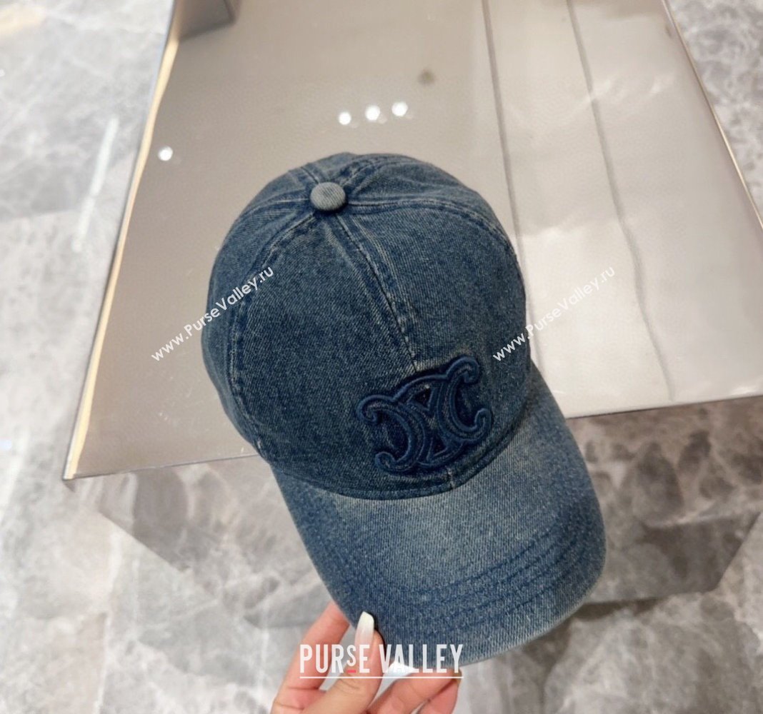 Celine Denim Baseball Hat Blue 2024 071001 (MAO-240710126)