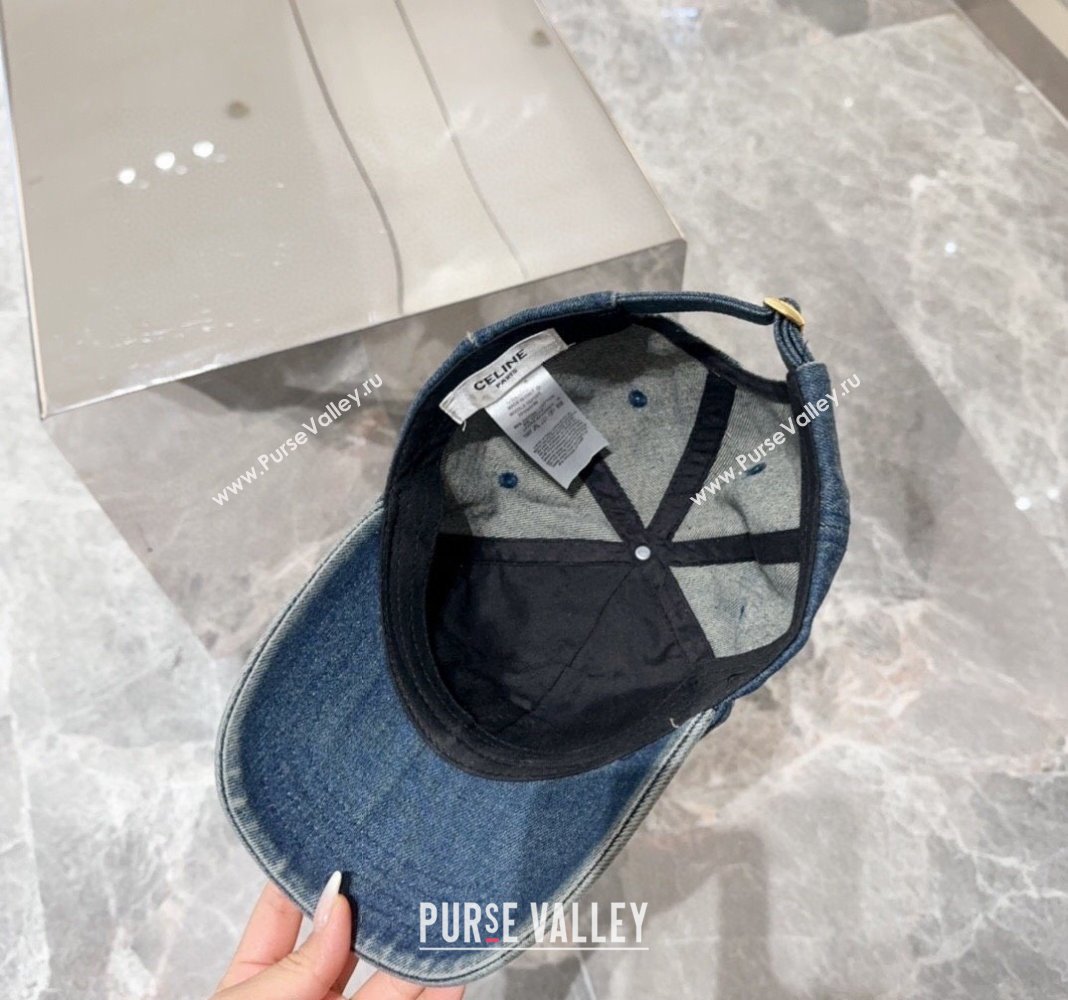 Celine Denim Baseball Hat Blue 2024 071001 (MAO-240710126)