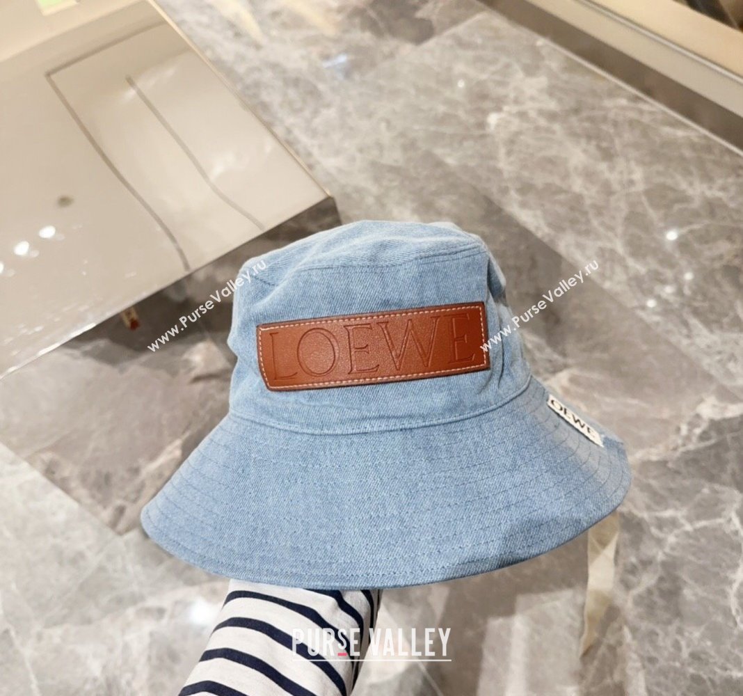 Loewe Canvas Bucket Hat Light Blue 2024 0710 (MAO-240710145)