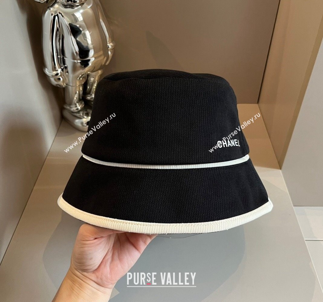 Chanel Fabric Bucket hat Black 2024 073001 (XMN-240730046)