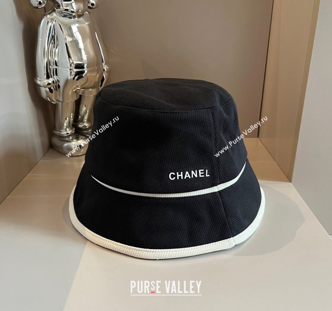 Chanel Fabric Bucket hat Black 2024 073001 (XMN-240730046)