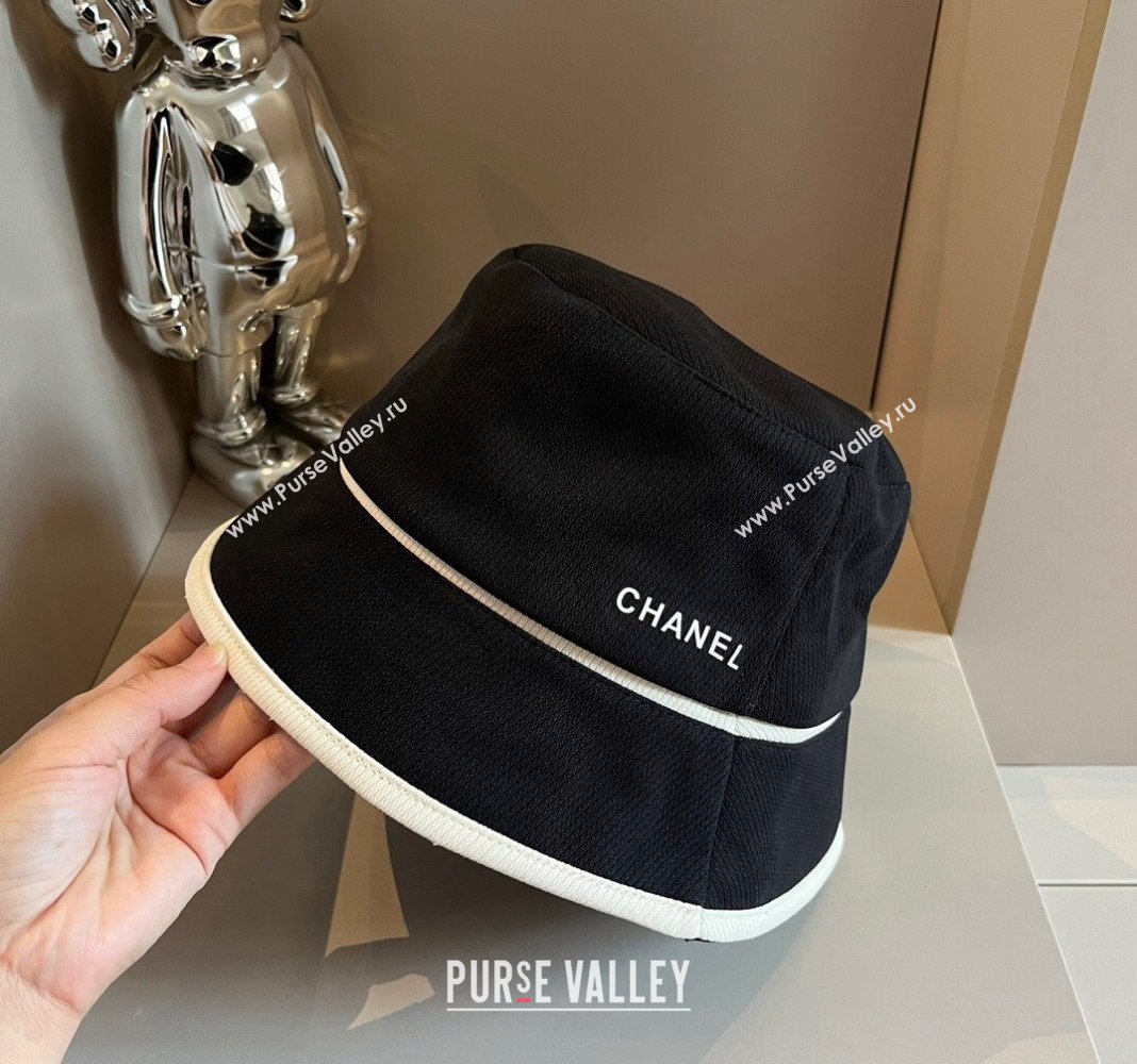 Chanel Fabric Bucket hat Black 2024 073001 (XMN-240730046)