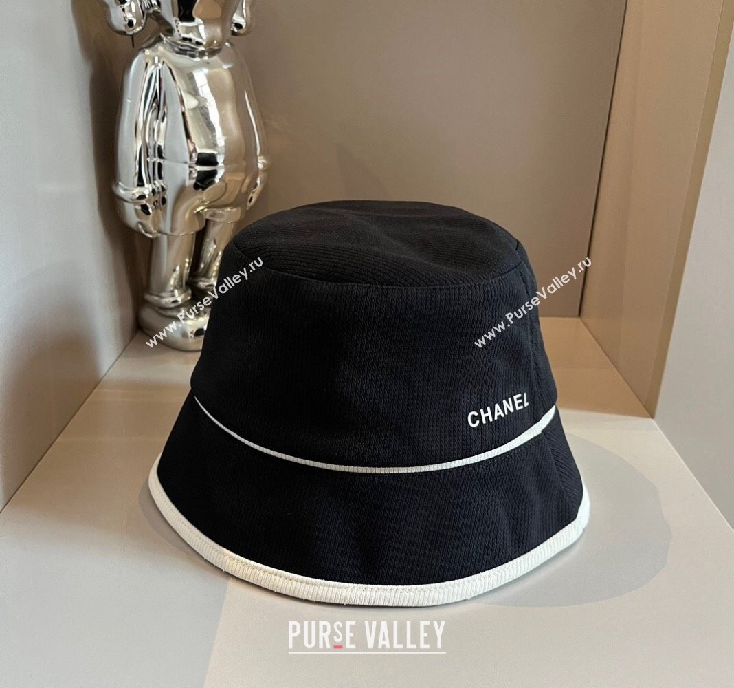 Chanel Fabric Bucket hat Black 2024 073001 (XMN-240730046)