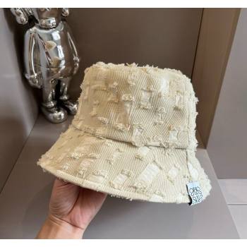 Loewe Fringe Bucket hat Light Beige 2024 073001 (XMN-240730048)