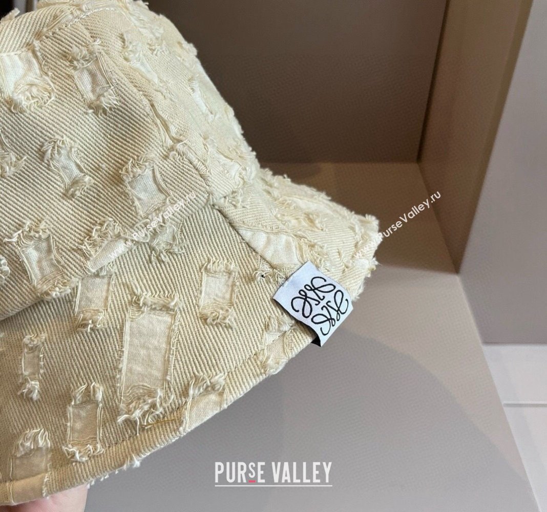 Loewe Fringe Bucket hat Light Beige 2024 073001 (XMN-240730048)