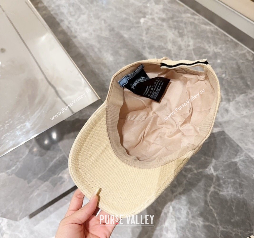 Prada Canvas Baseball Hat Beige 2024 073001 (MAO-240730065)