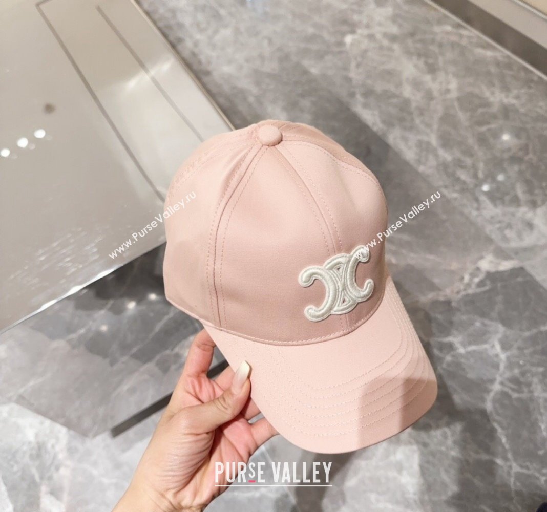 Celine Baseball Hat with Logo Light Pink 2024 073002 (MAO-240730073)