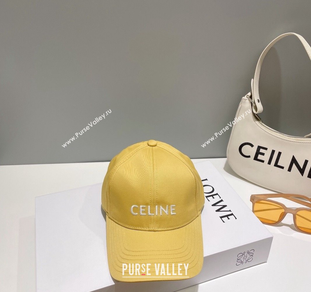 Celine Baseball Hat with CELINE Yellow 2024 073002 (MAO-240730080)