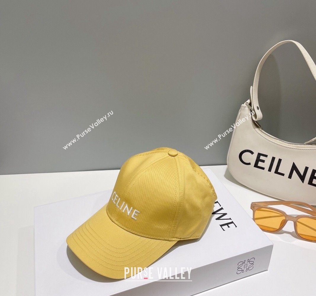 Celine Baseball Hat with CELINE Yellow 2024 073002 (MAO-240730080)