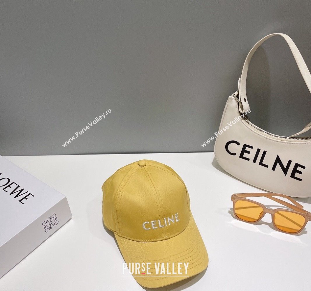 Celine Baseball Hat with CELINE Yellow 2024 073002 (MAO-240730080)