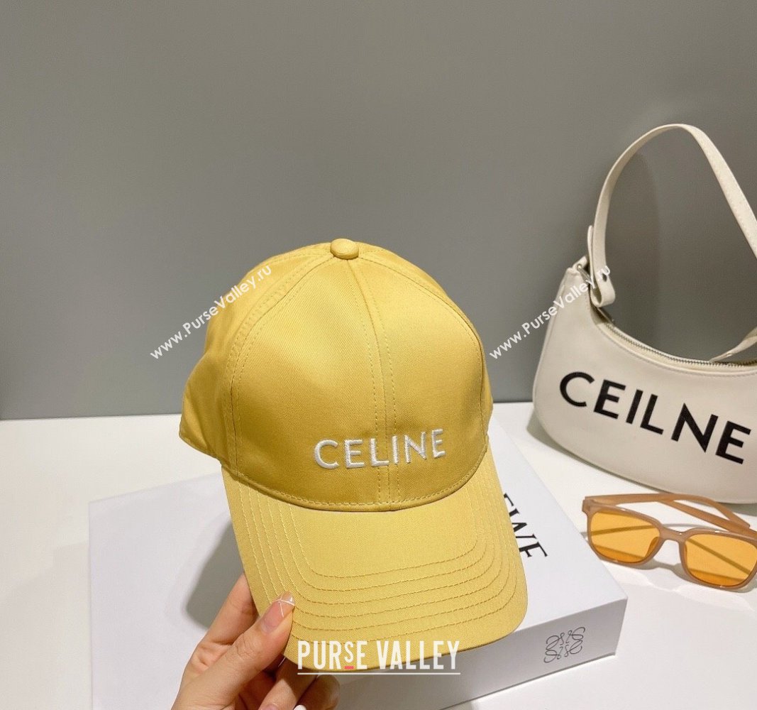 Celine Baseball Hat with CELINE Yellow 2024 073002 (MAO-240730080)