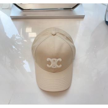 Celine Baseball Hat with Logo Light Beige 2024 073002 (MAO-240730083)