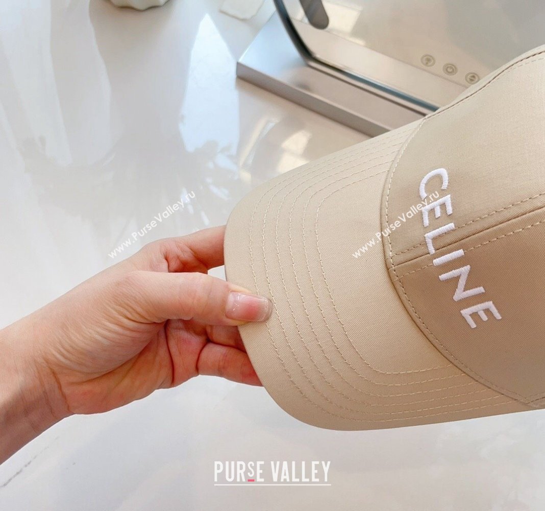 Celine Baseball Hat with CELINE Light Beige 2024 073002 (MAO-240730084)