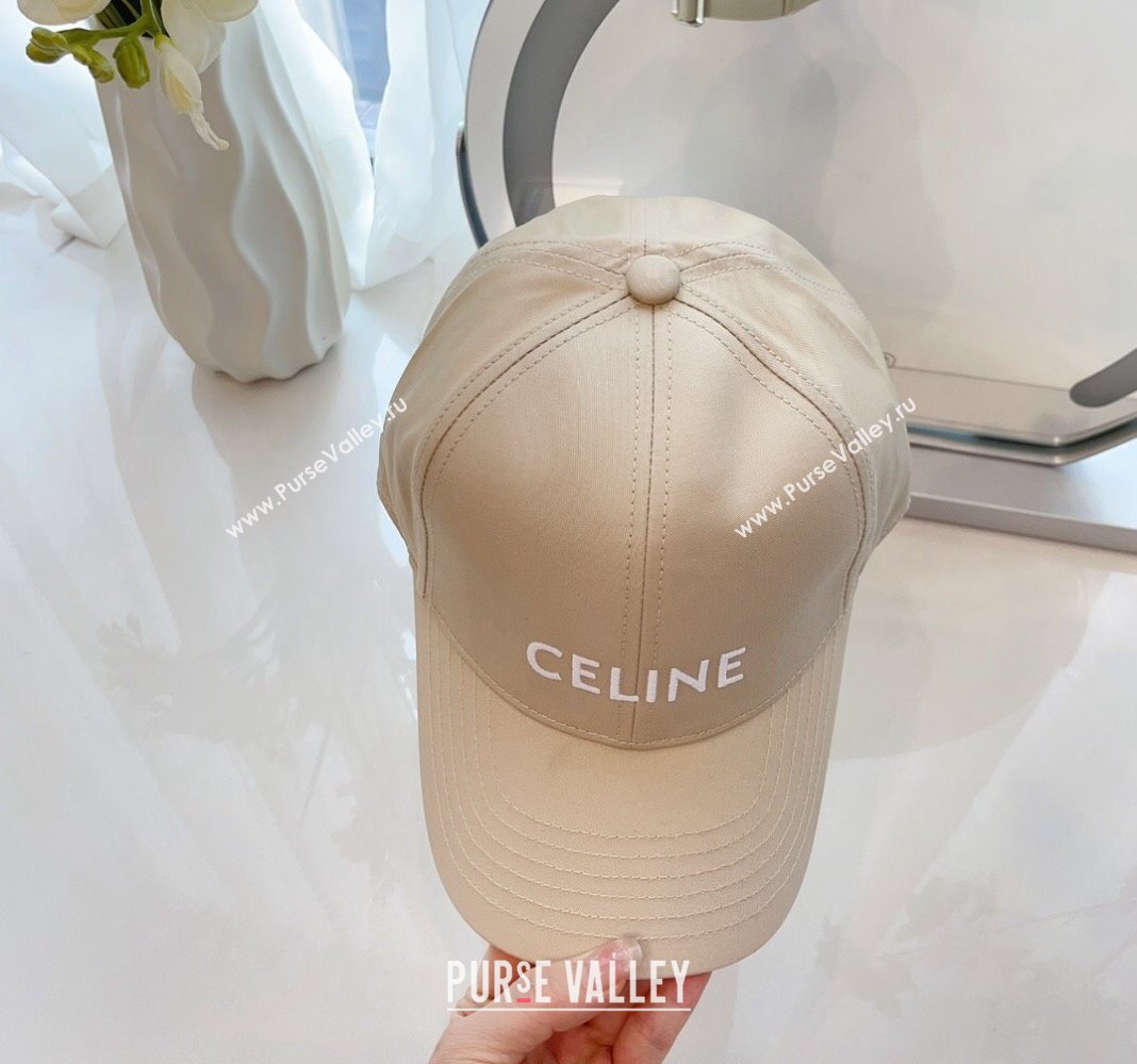 Celine Baseball Hat with CELINE Light Beige 2024 073002 (MAO-240730084)