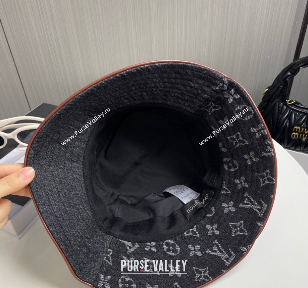 Louis Vuitton Denim Bucket Hat Black 2024 073001 (A-240730085)