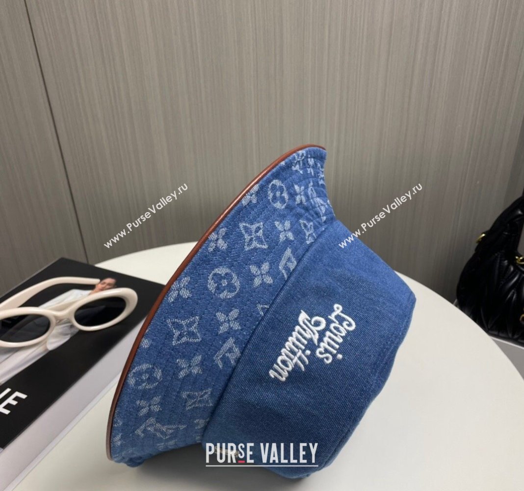 Louis Vuitton Denim Bucket Hat Blue 2024 073001 (A-240730086)
