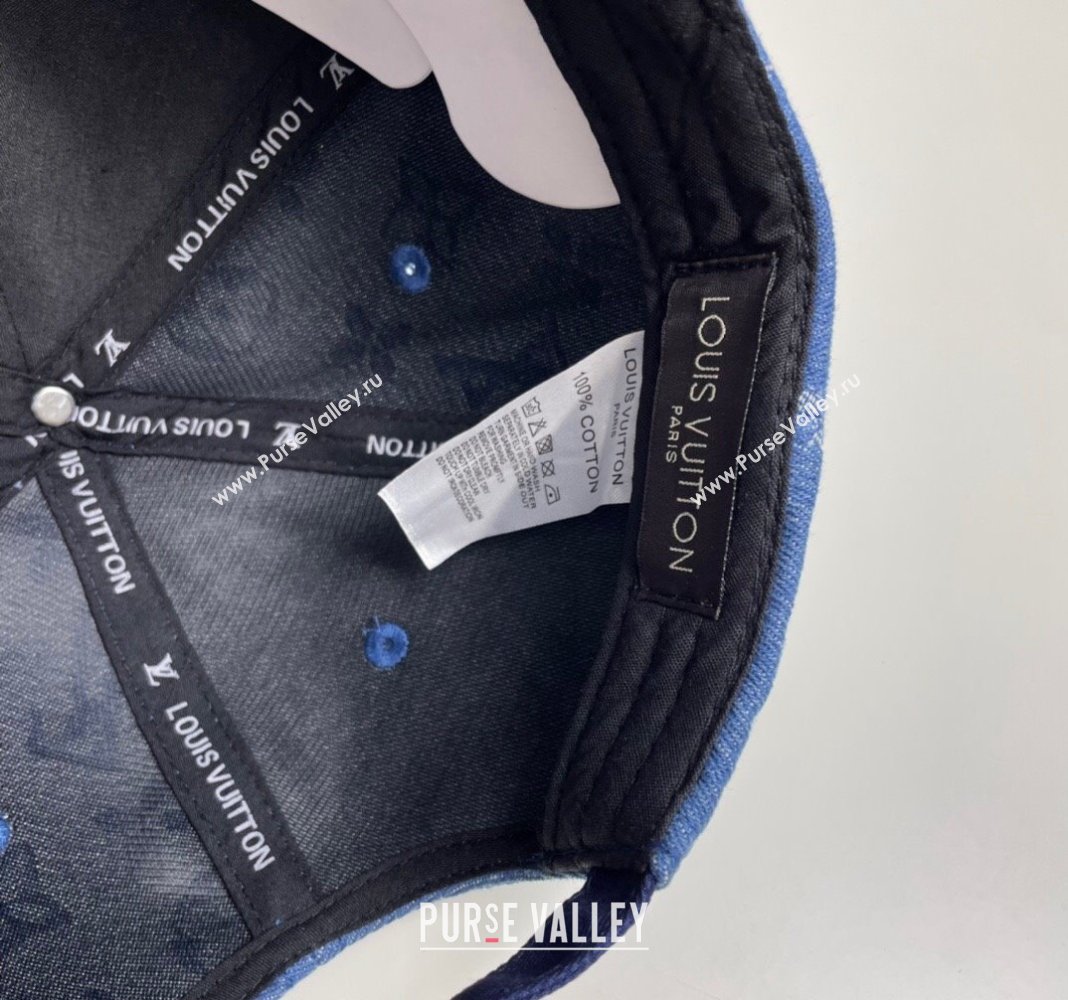 Louis Vuitton Denim Baseball Hat Blue 2024 073001 (A-240730088)