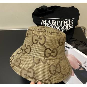 Gucci Maxi-GG Bucket Hat Camel 2024 073001 (A-240730094)