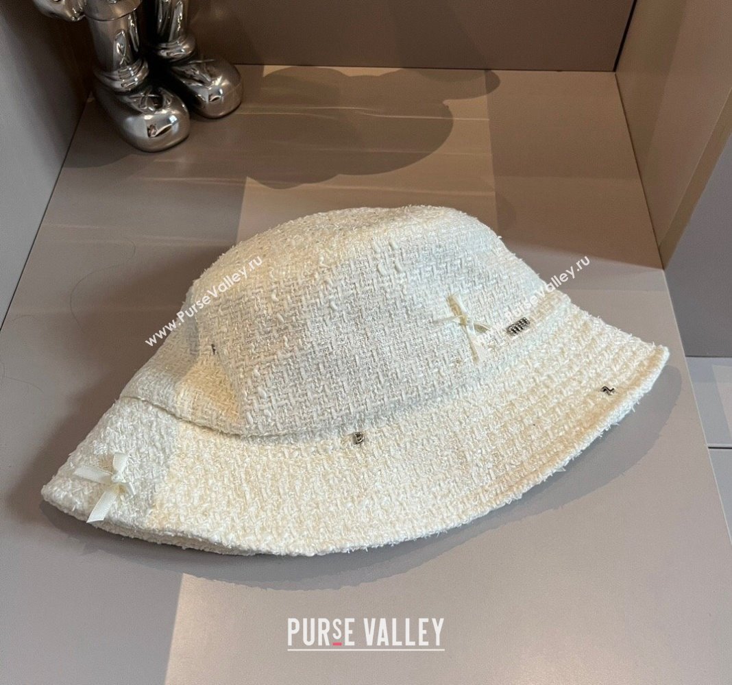 Miu Miu Tweed Bucket hat White 2024 073001 (XMN-240730041)