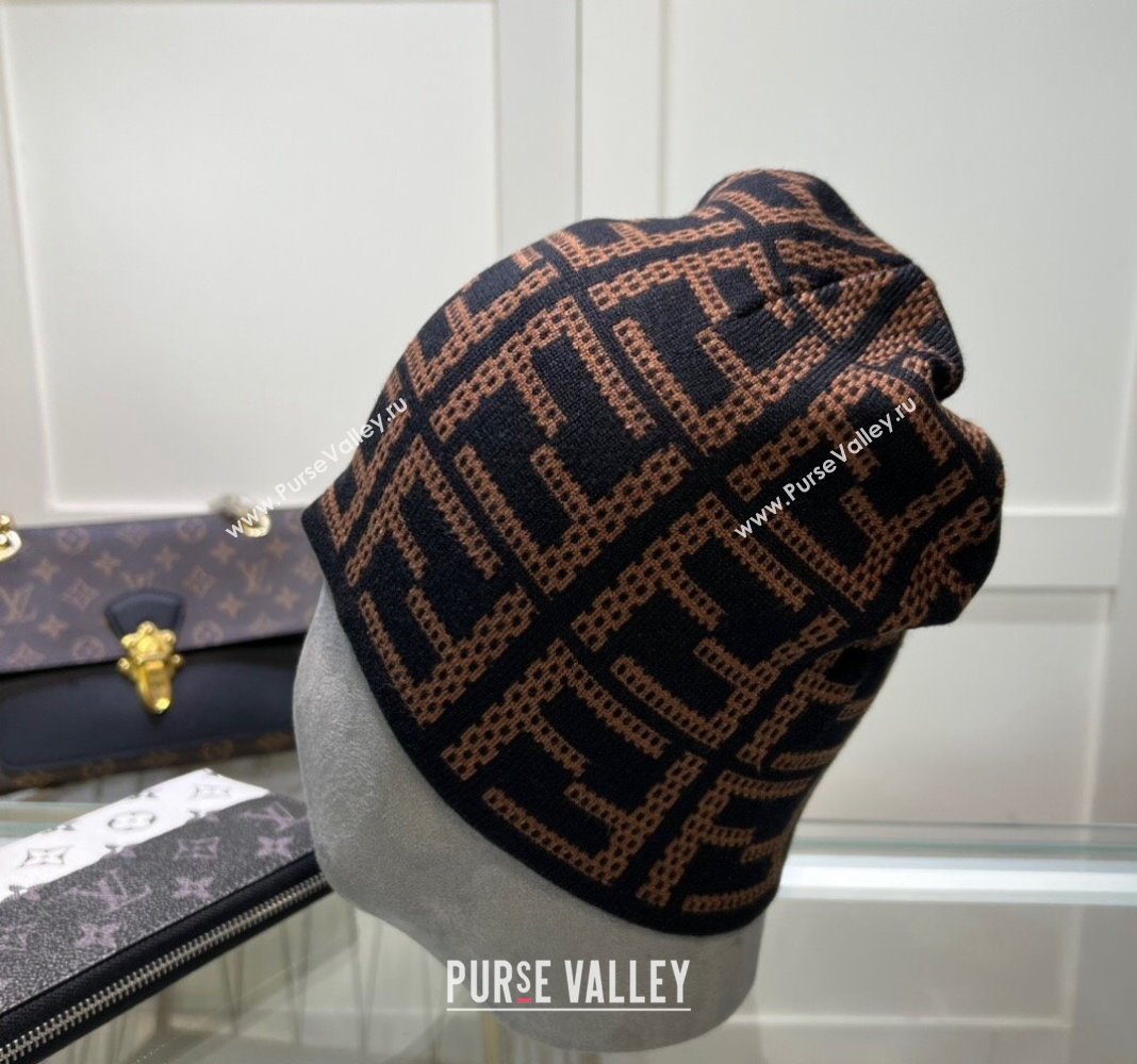 Fendi Knit Hat Brown 2024 FE082303 (A-240823062)