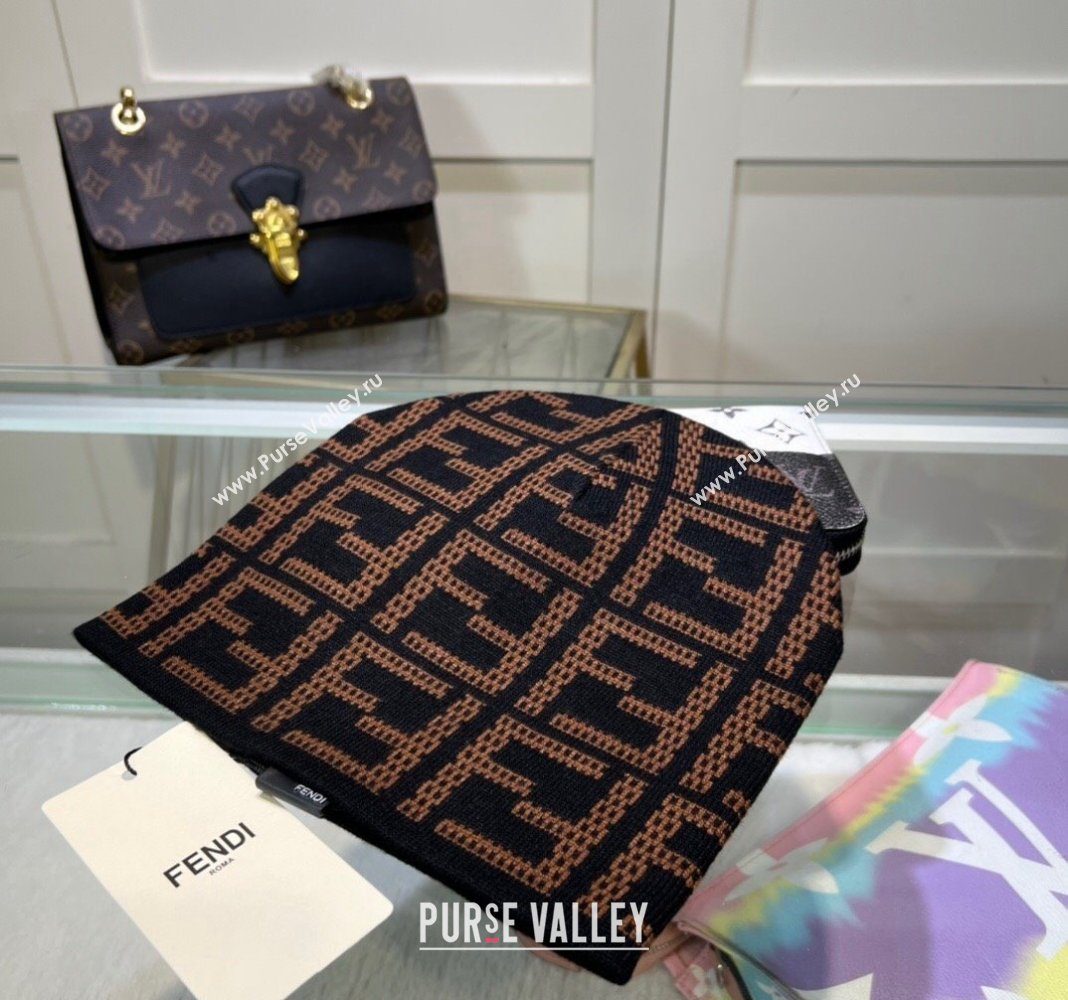 Fendi Knit Hat Brown 2024 FE082303 (A-240823062)