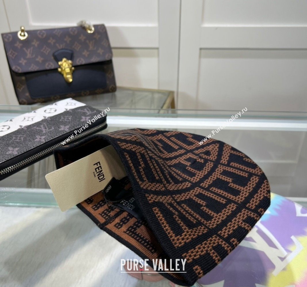 Fendi Knit Hat Brown 2024 FE082303 (A-240823062)