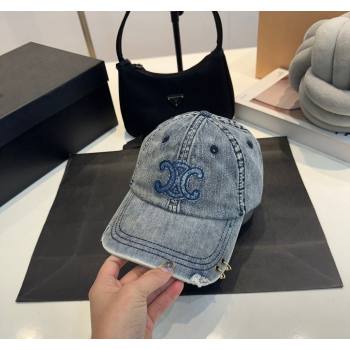 Celine Denim Baseball Hat Blue 2024 082203 (MAO-240822111)